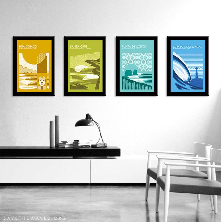 World Surfing Reserve Prints for Save the Waves.org
