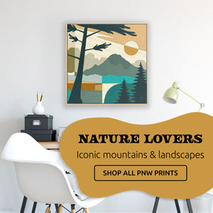 Studio with decorations- Landscape prints for nature lovers