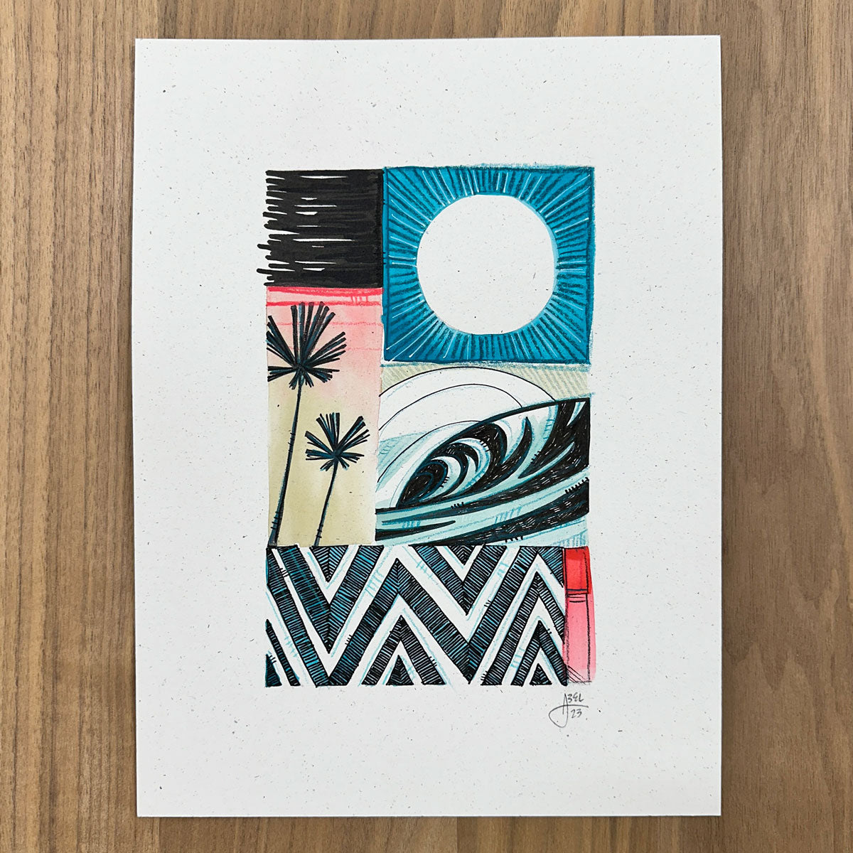 PNW Surf Art on Paper