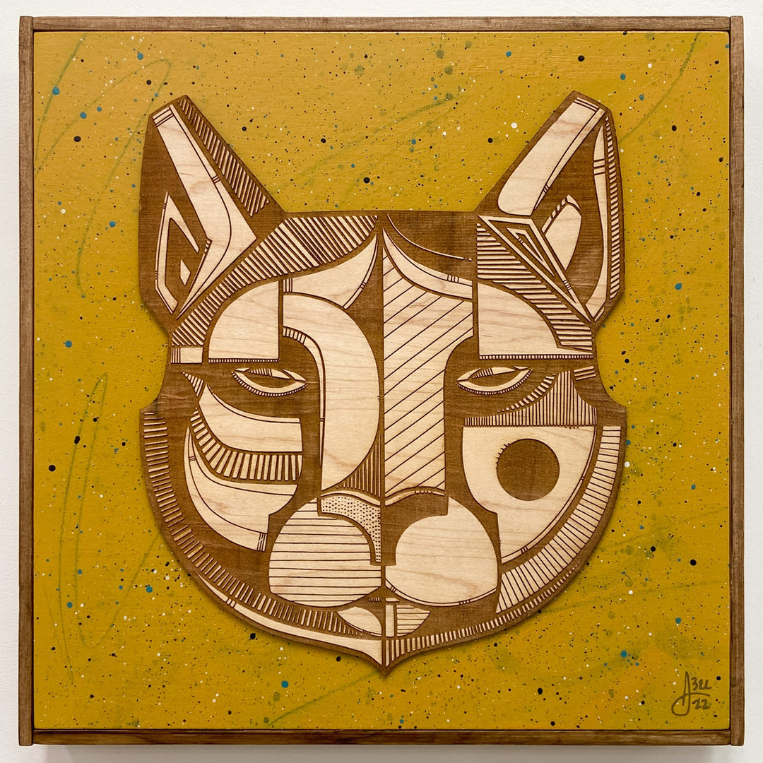 "Laser Cougar-Yellow" 12x12, Original