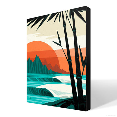 3D sideview of the Bamboo groove print by the Surf Art by Erik Abel
