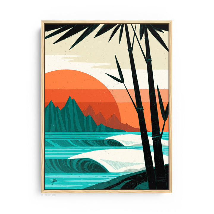 Bamboo groove print by the Surf Art by Erik Abel