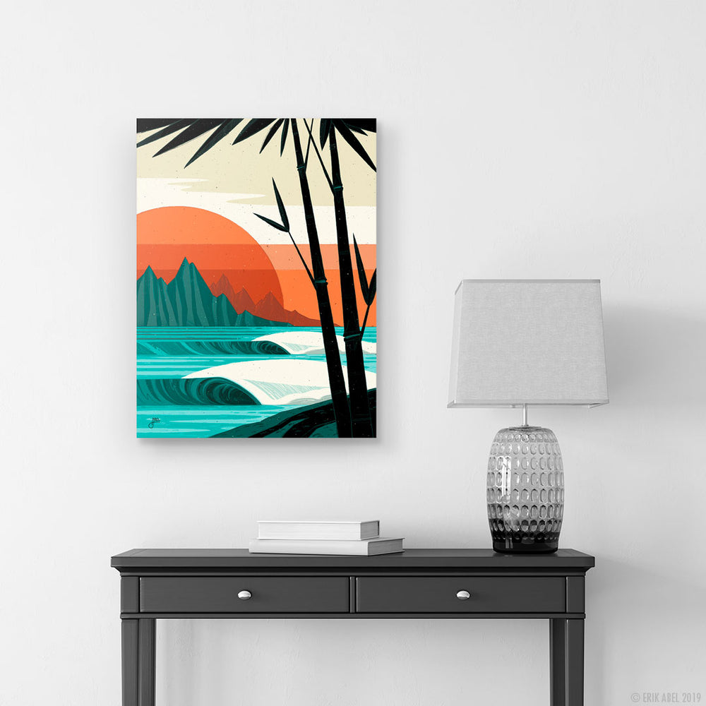 Bamboo groove print by the Surf Art by Erik Abel. 
