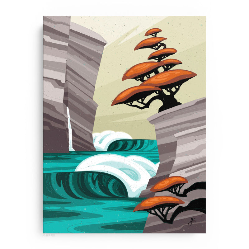 Bonsai Paradise a Tropical surf art print by Erik Abel