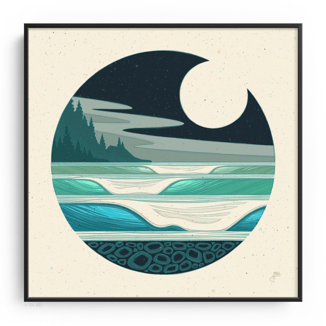 NW Moon - WHLSL Print
