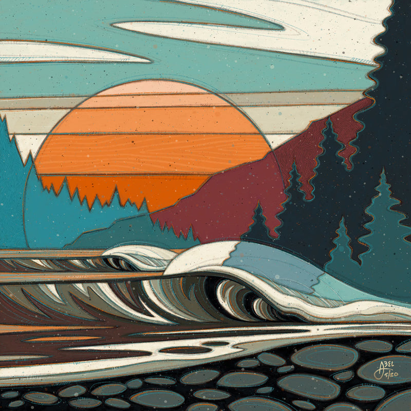"Hazy Cove" Limited Edition Print on Wood / Artist Proof