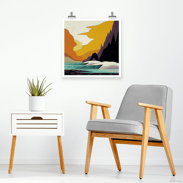 Arch Rock a PNW Surf Art print by Erik Abel.