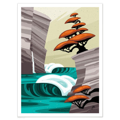 Bonsai Paradise a Tropical surf art print by Erik Abel