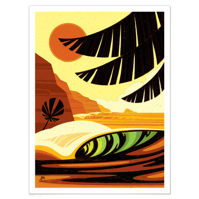 Glow with the Flow a Tropical surf art print by Erik Abel.