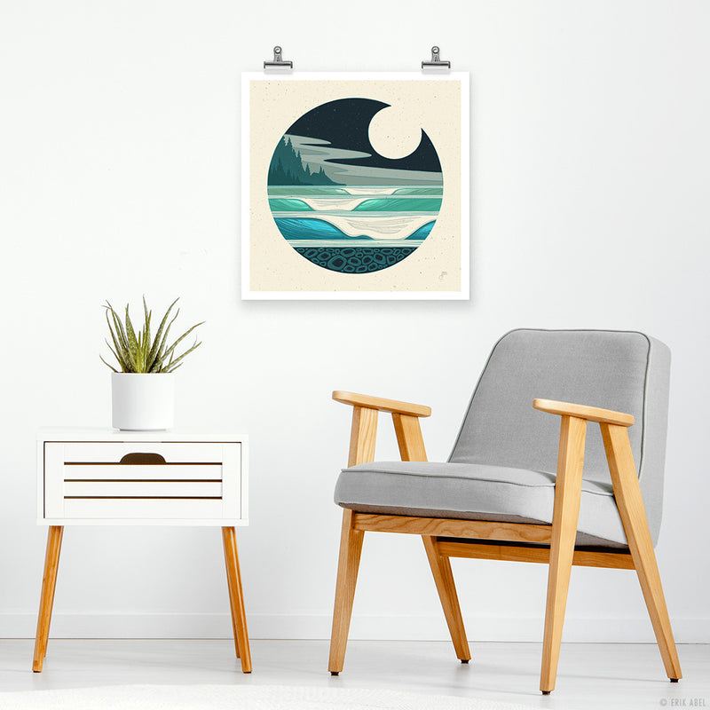 NW Moon - Paper Print