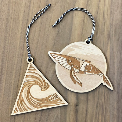 Wood Ornament - Triangle Wave