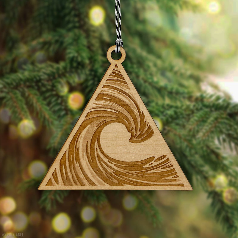Wood Ornament - Triangle Wave