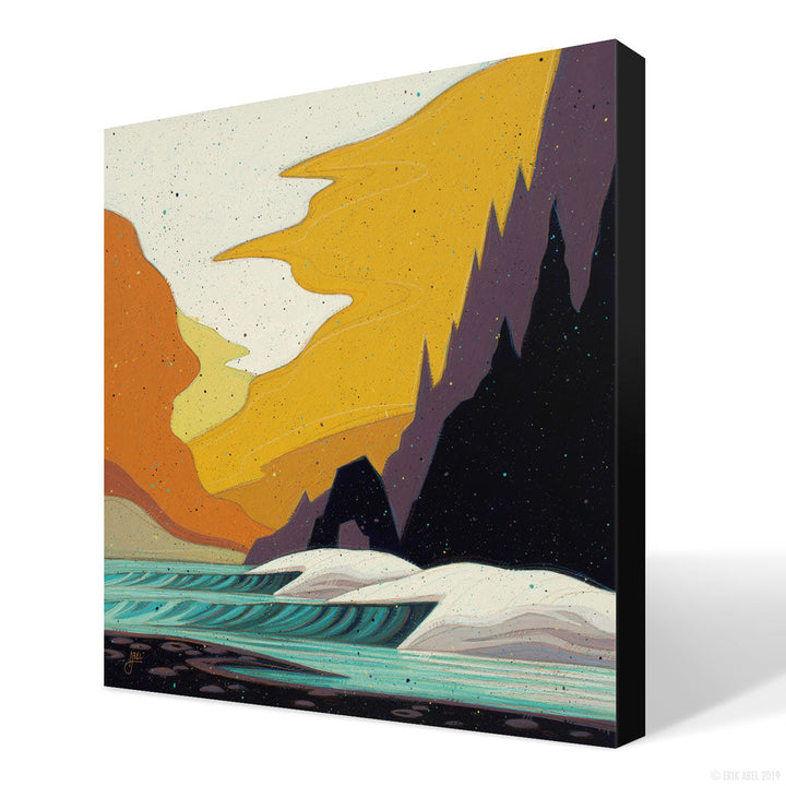 3D shot of Arch Rock a PNW Surf Art print by Erik Abel.