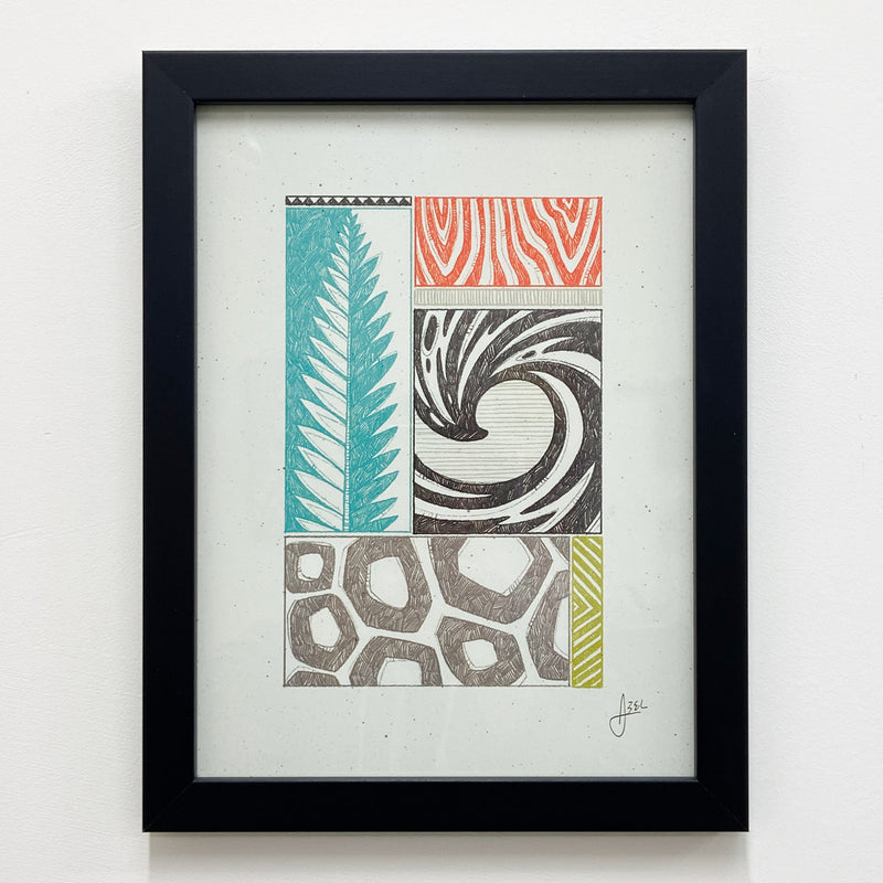 Sea Blocks 2 - Framed Paper Print