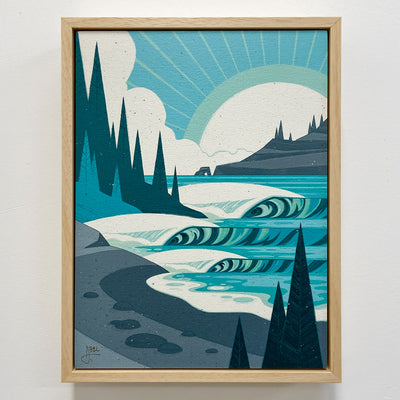 Sitka Moon - Framed Wood Print